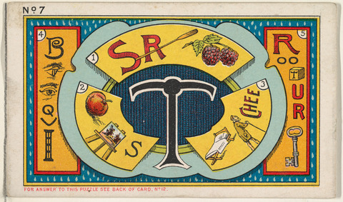 Vintage Rebus Puzzle Card No.7