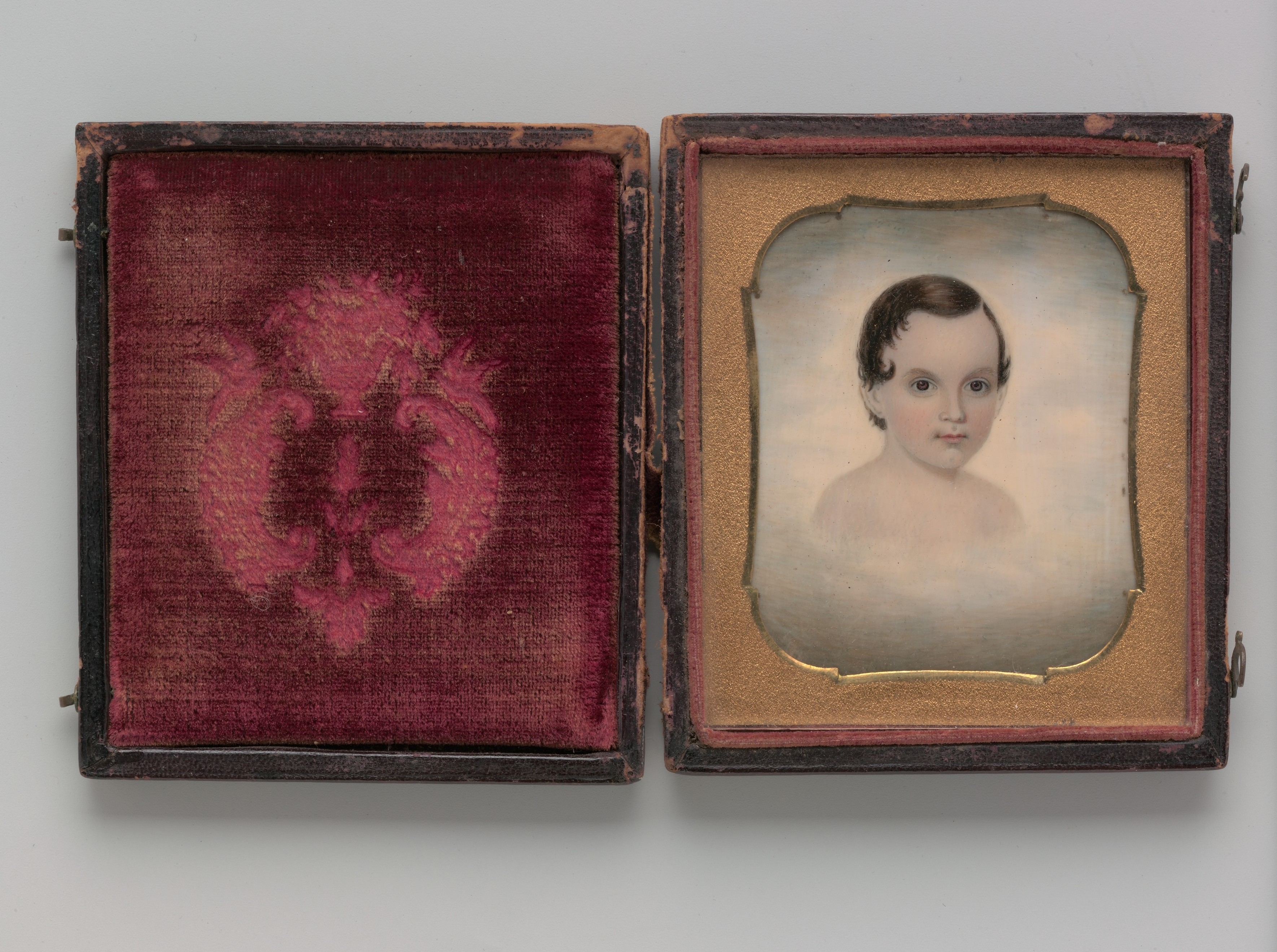 Miniature Portrait of a Child in Case