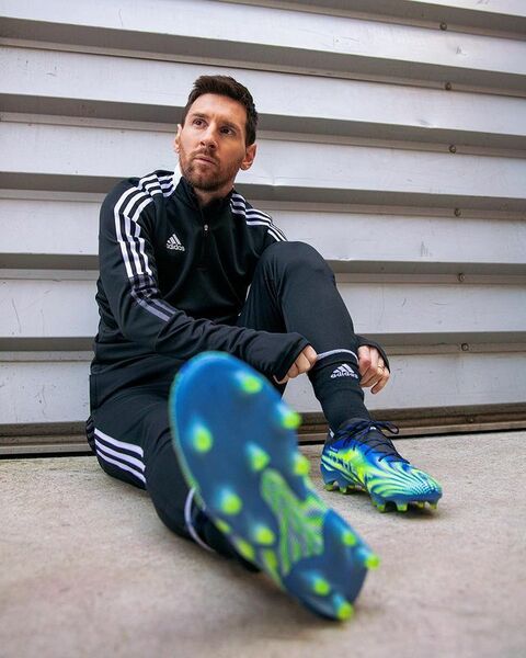 Lionel Messi With Adidas Soccer Cleats