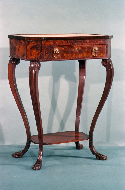 Antique Carved Wooden Work Table
