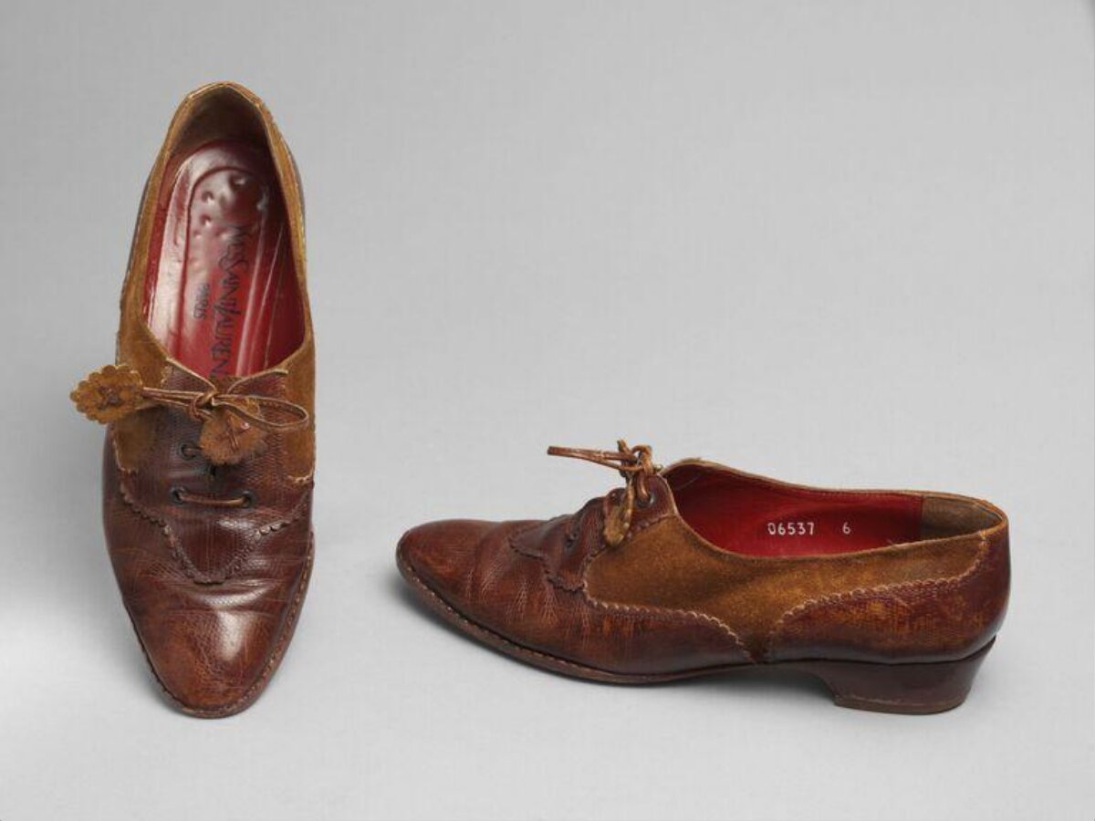 Vintage Brown Leather Lace-up Shoes