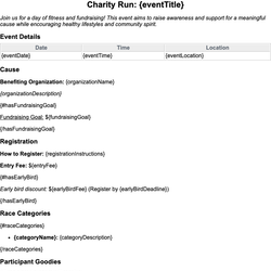 Charity Run Poster