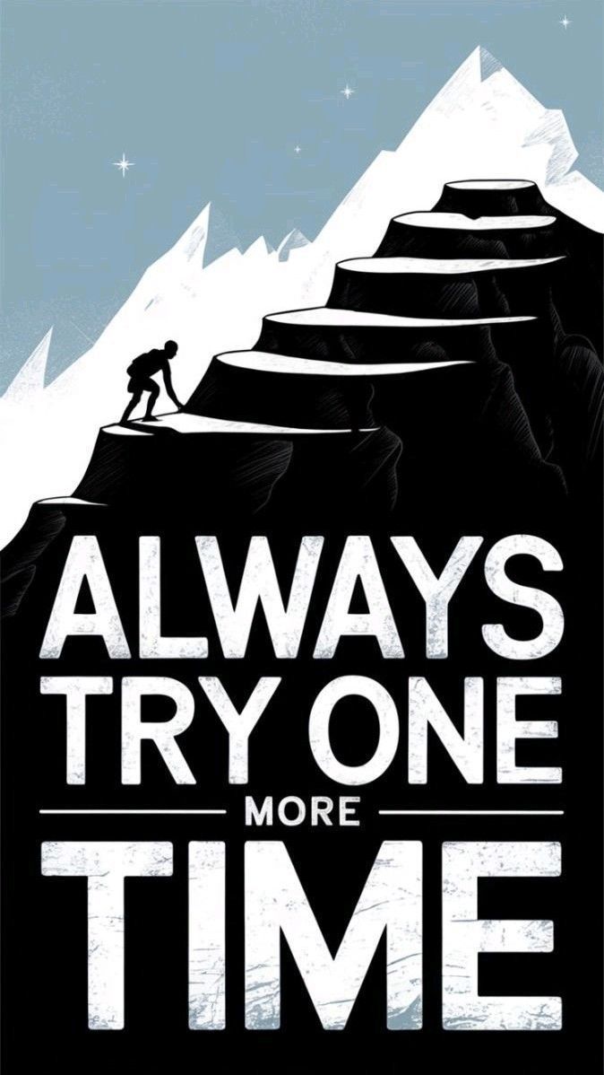 Always Try One More Time Motivational Poster