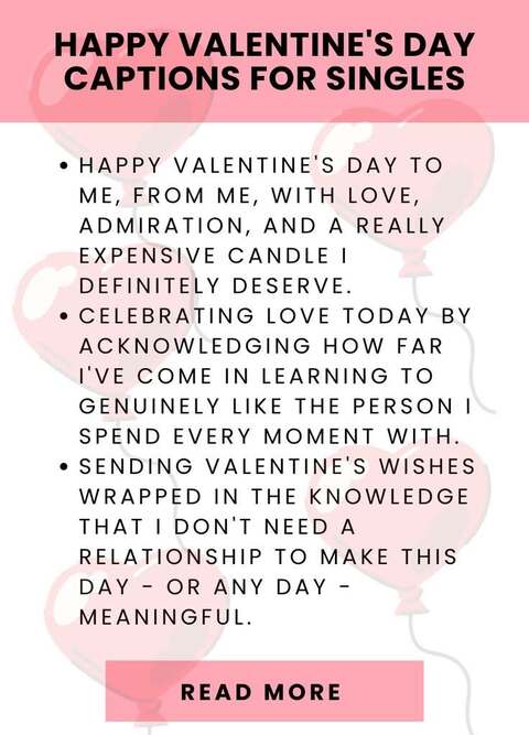Happy Valentine's Day Captions for Singles