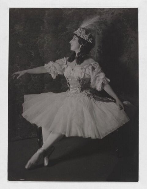 Vintage Seated Ballerina Portrait