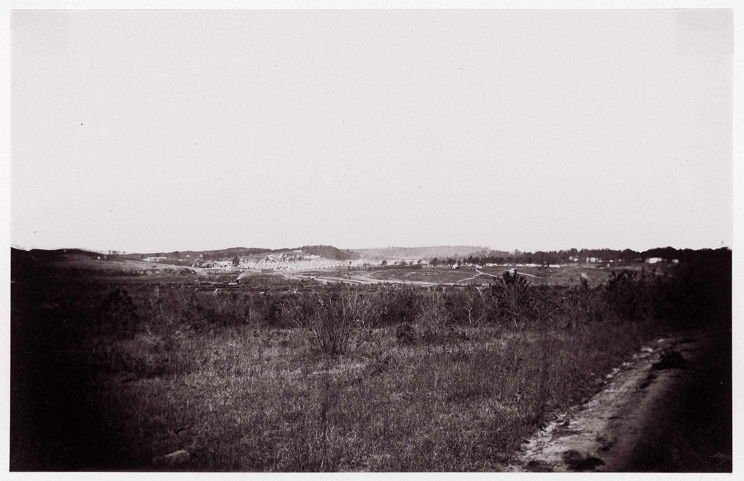 Black and White Panoramic Rural Landscape — Scenery