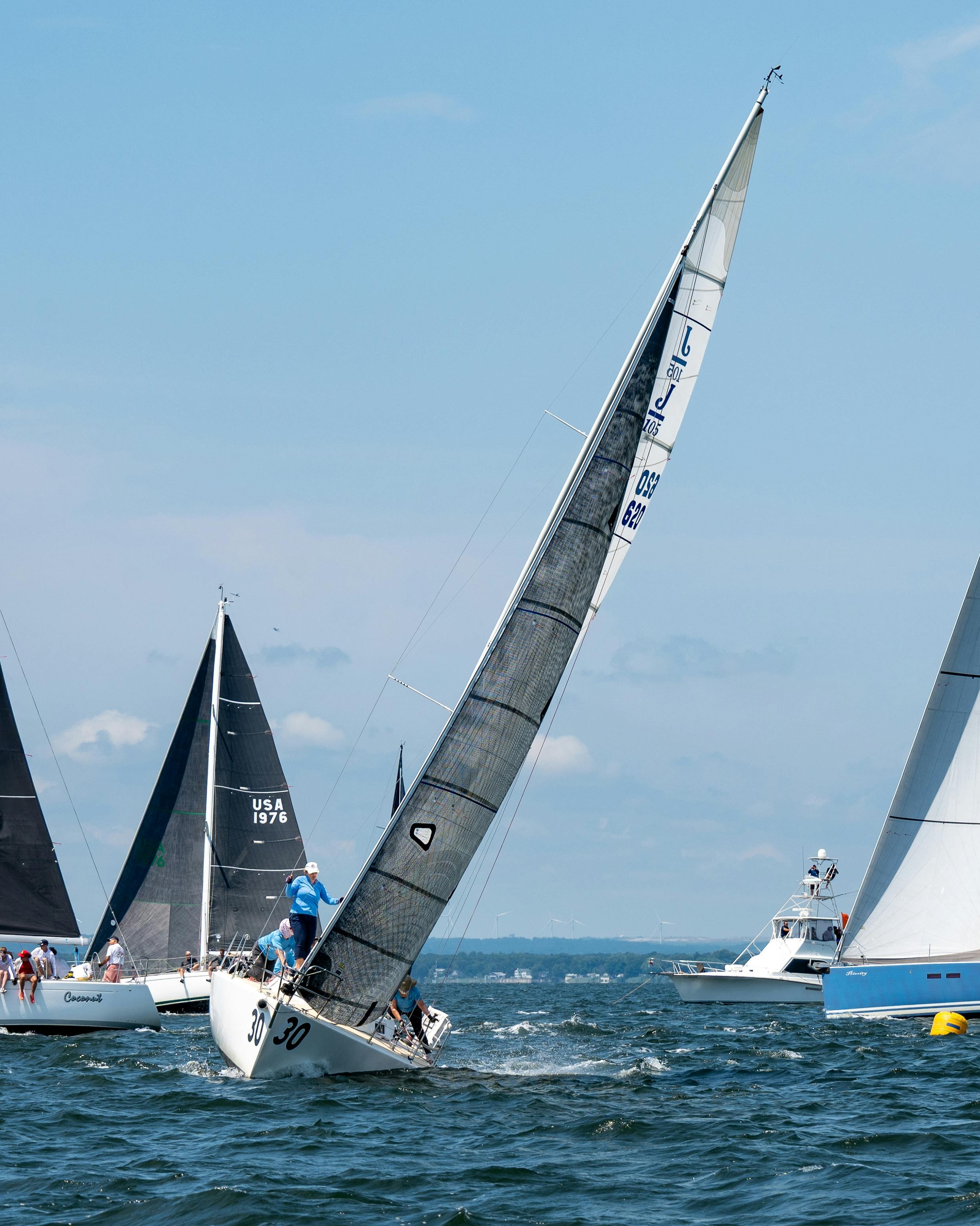 Sailboat Race on Open Water
