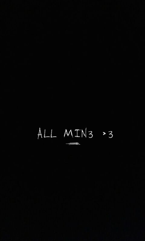All Mine Handwritten Text on Black Background