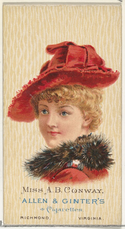 Vintage Miss A.B. Conway Cigarette Card