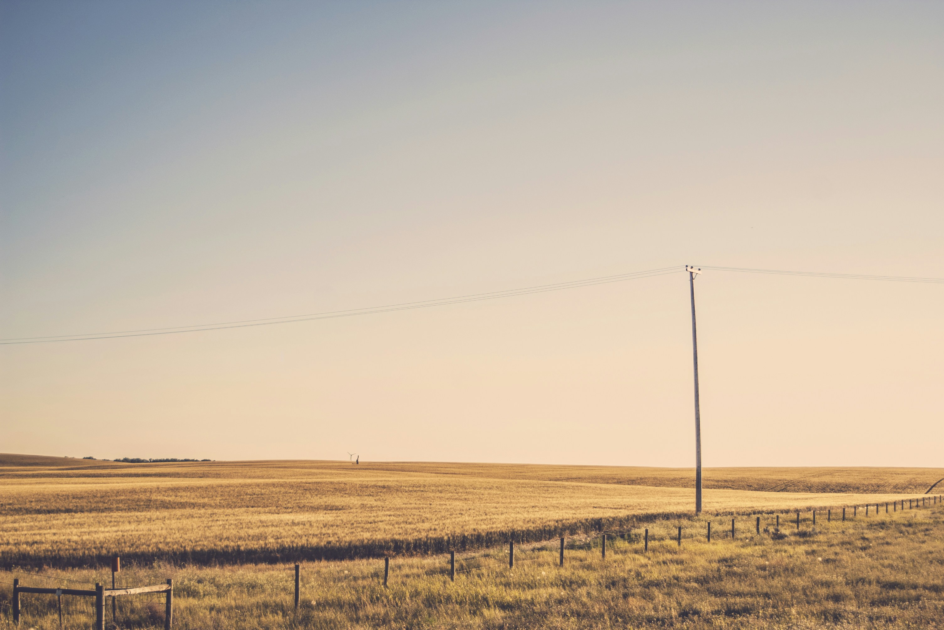 Golden Prairie Countryside Landscape