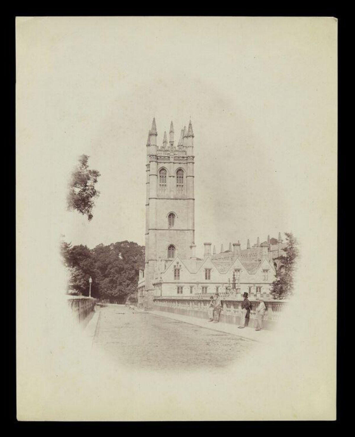 Vintage Photograph of Oxford College Tower