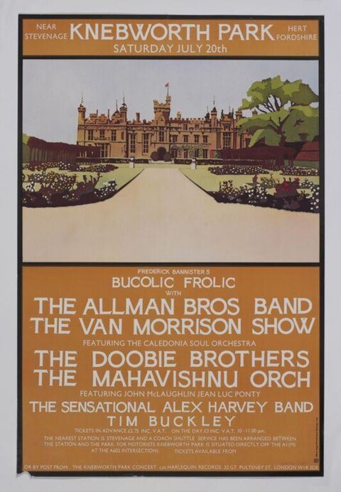 Knebworth Park Bucolic Frolic Concert Poster