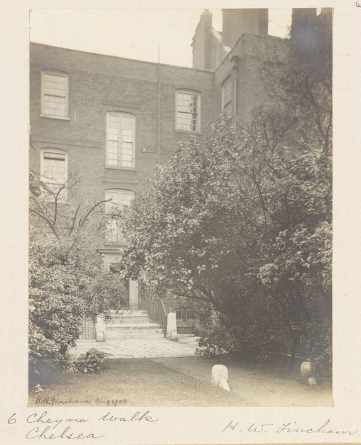 1908 View of 6 Cheyne Walk Chelsea