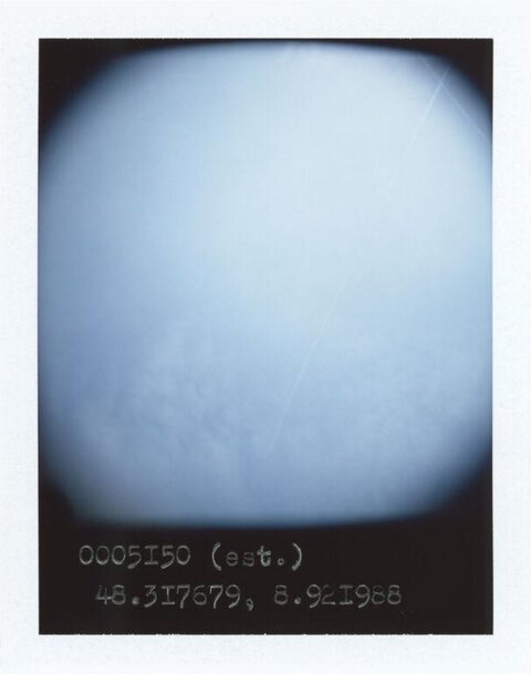 Vintage Polaroid with Coordinate Text