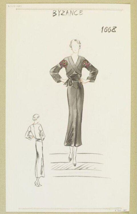 Byzance Dress Fashion Sketch