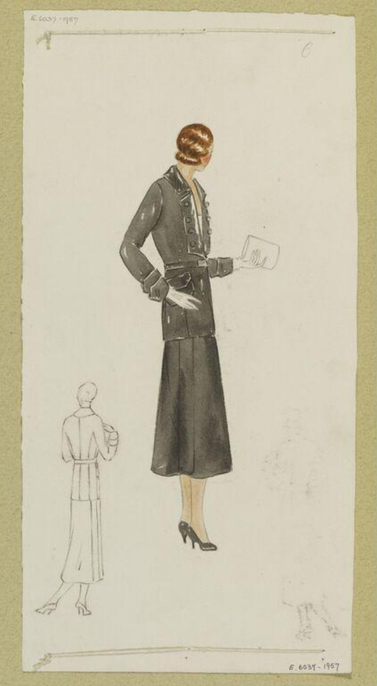 Vintage Dress Fashion Sketch
