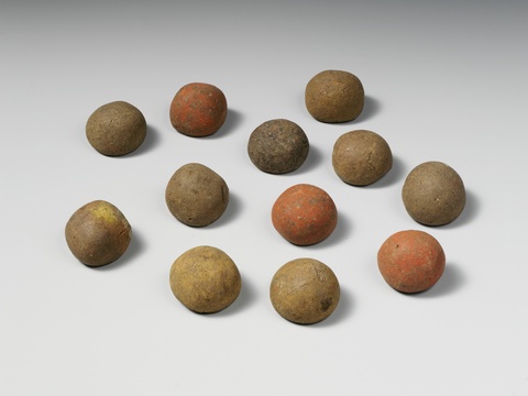 Twelve Antique Clay Balls