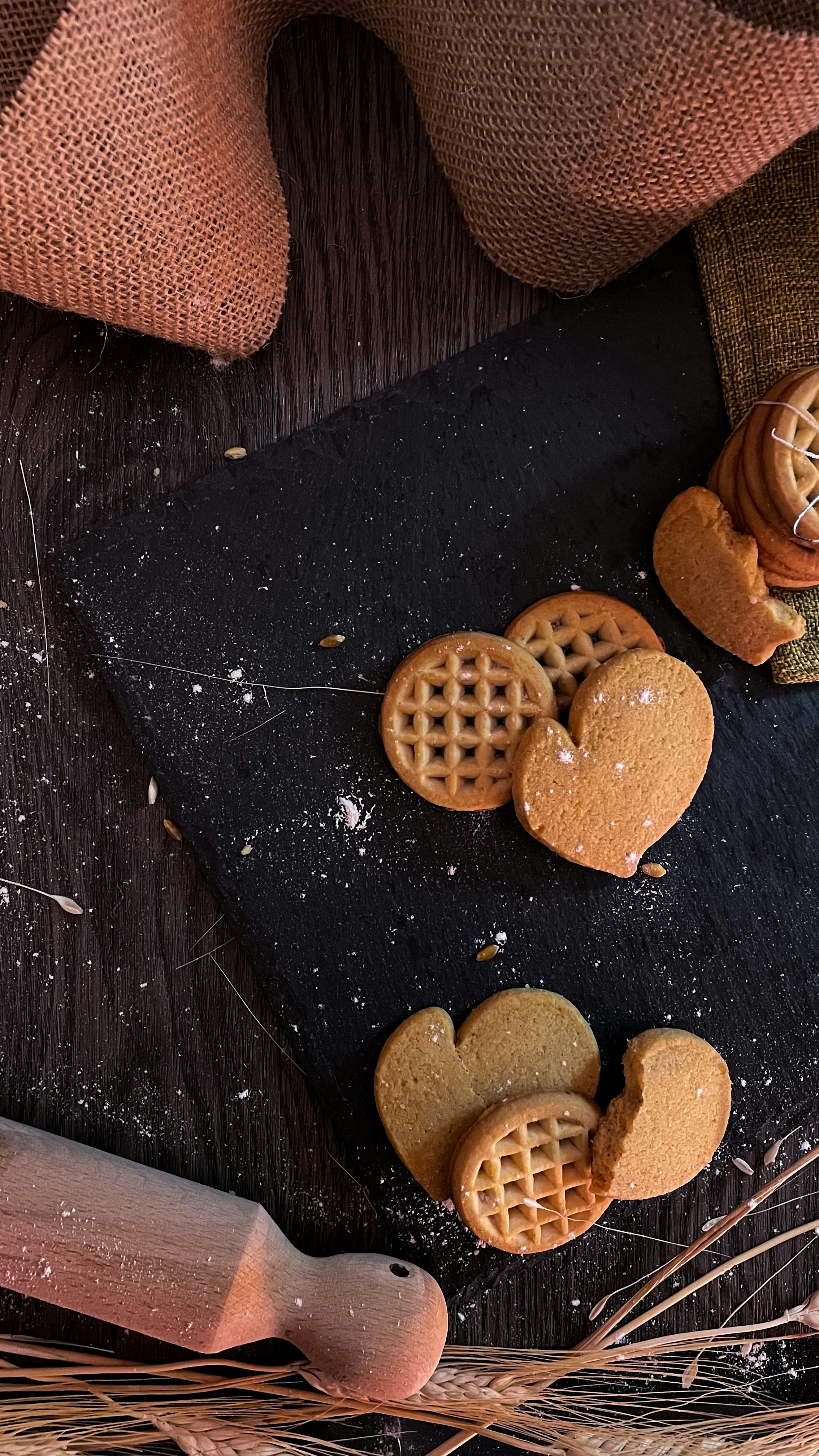 Homemade Cookies on Slate Board