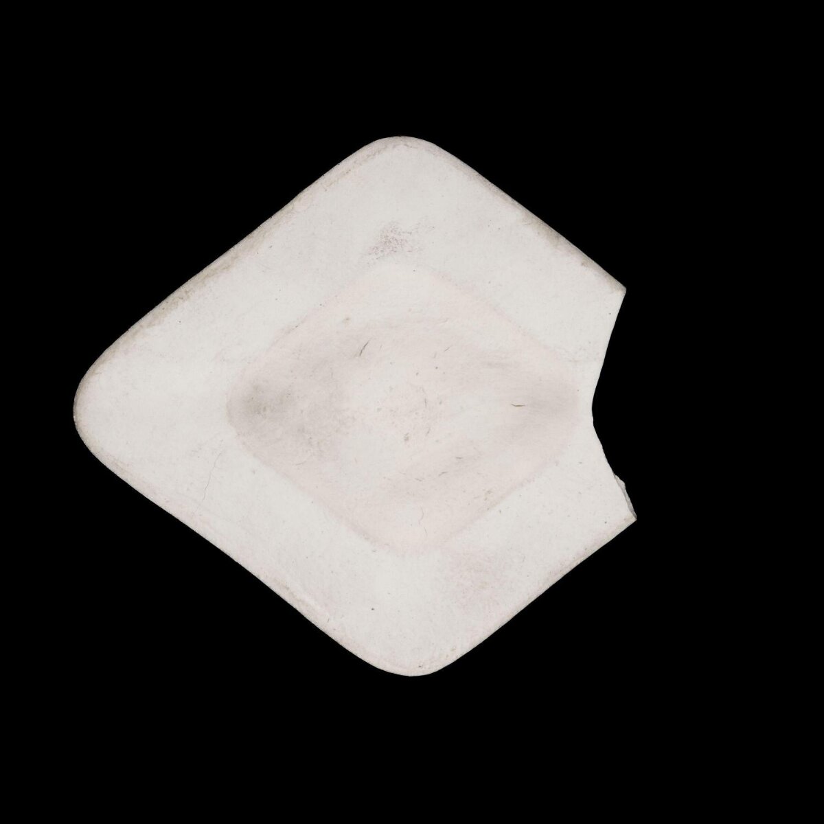 Broken White Square Ceramic Fragment