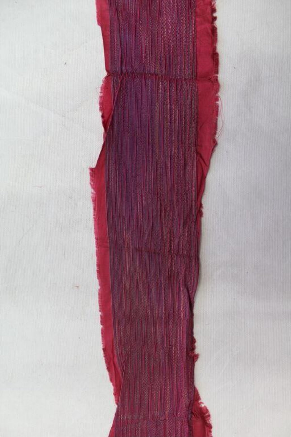 Red Striped Woven Fabric Sample