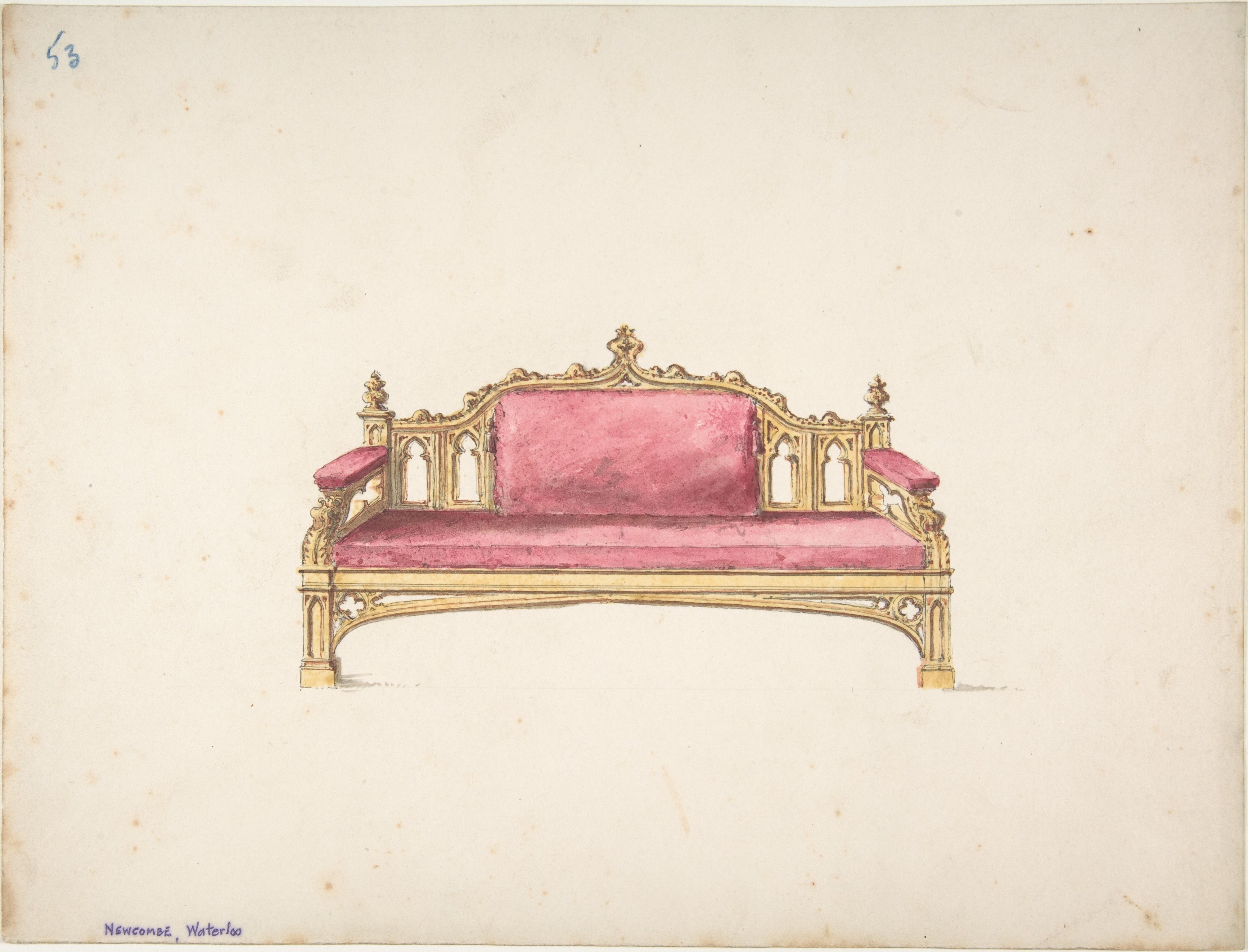 Gothic Style Sofa Design Sketch