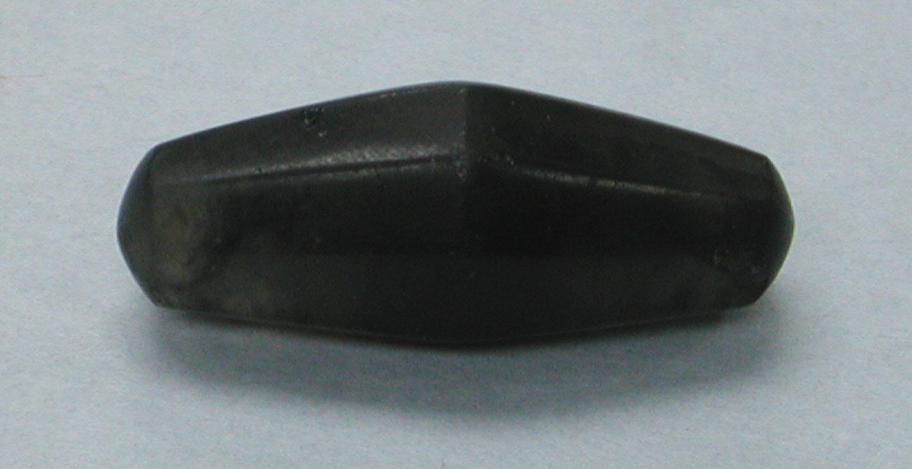 Black Elongated Polished Stone Bead