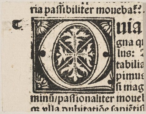 Decorated Initial E from Early Print