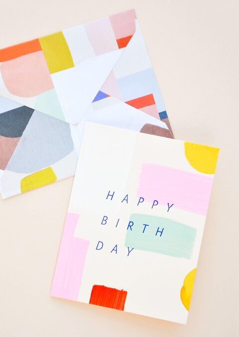 Abstract Happy Birthday Greeting Card