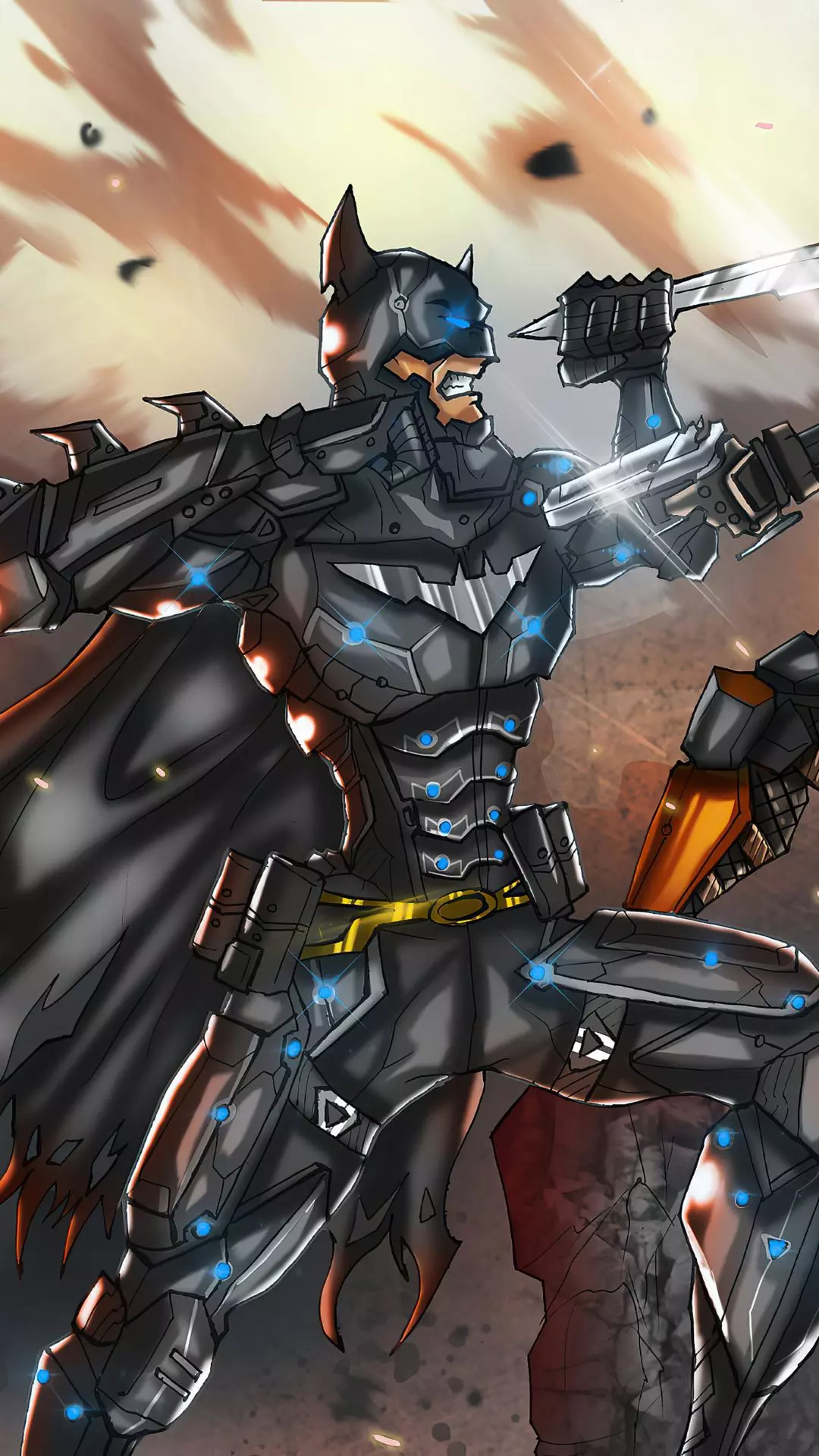 Armored Batman in Battle