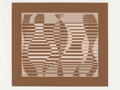 Brown Geometric Abstract Art