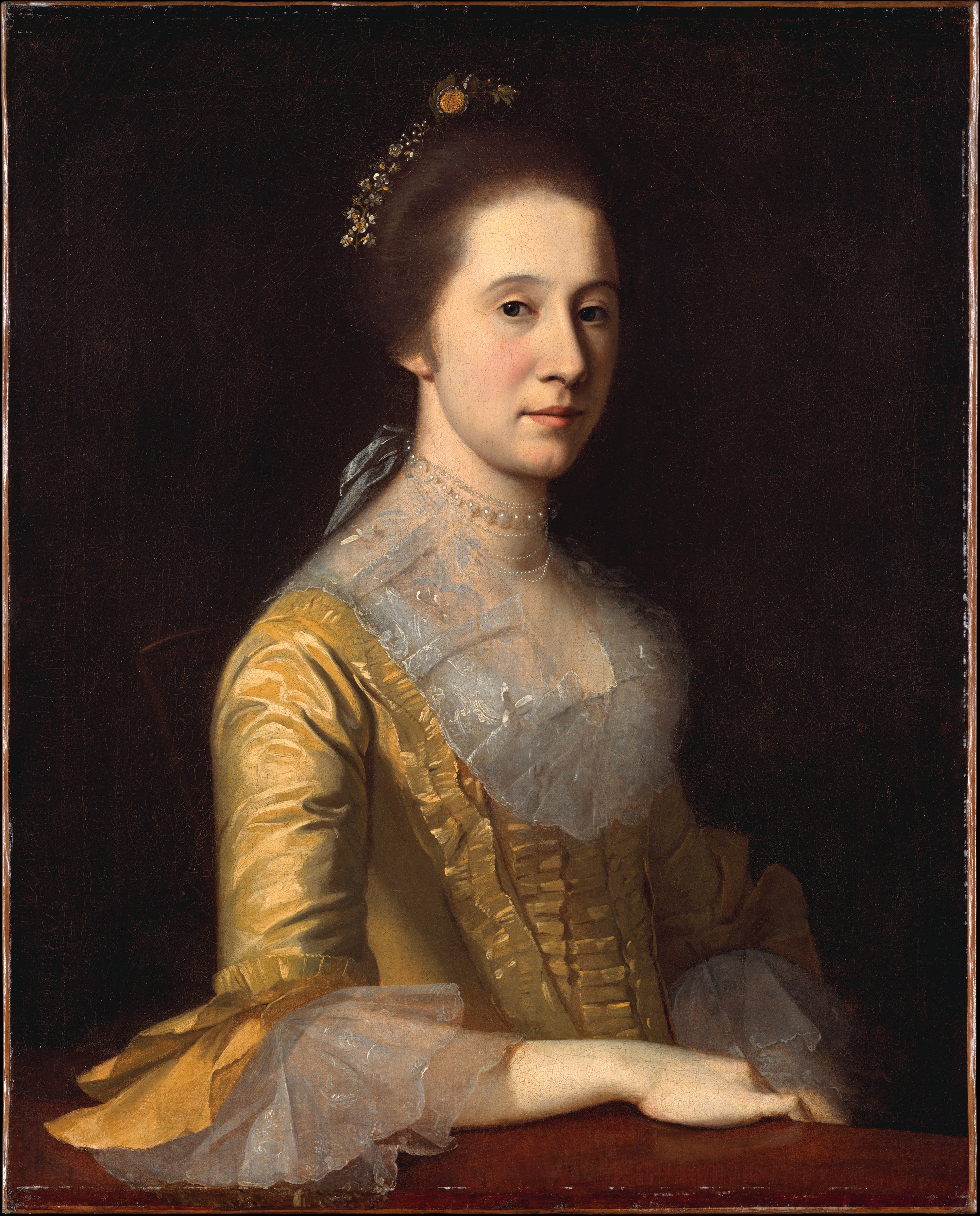 Portrait of a Woman in Yellow Gown