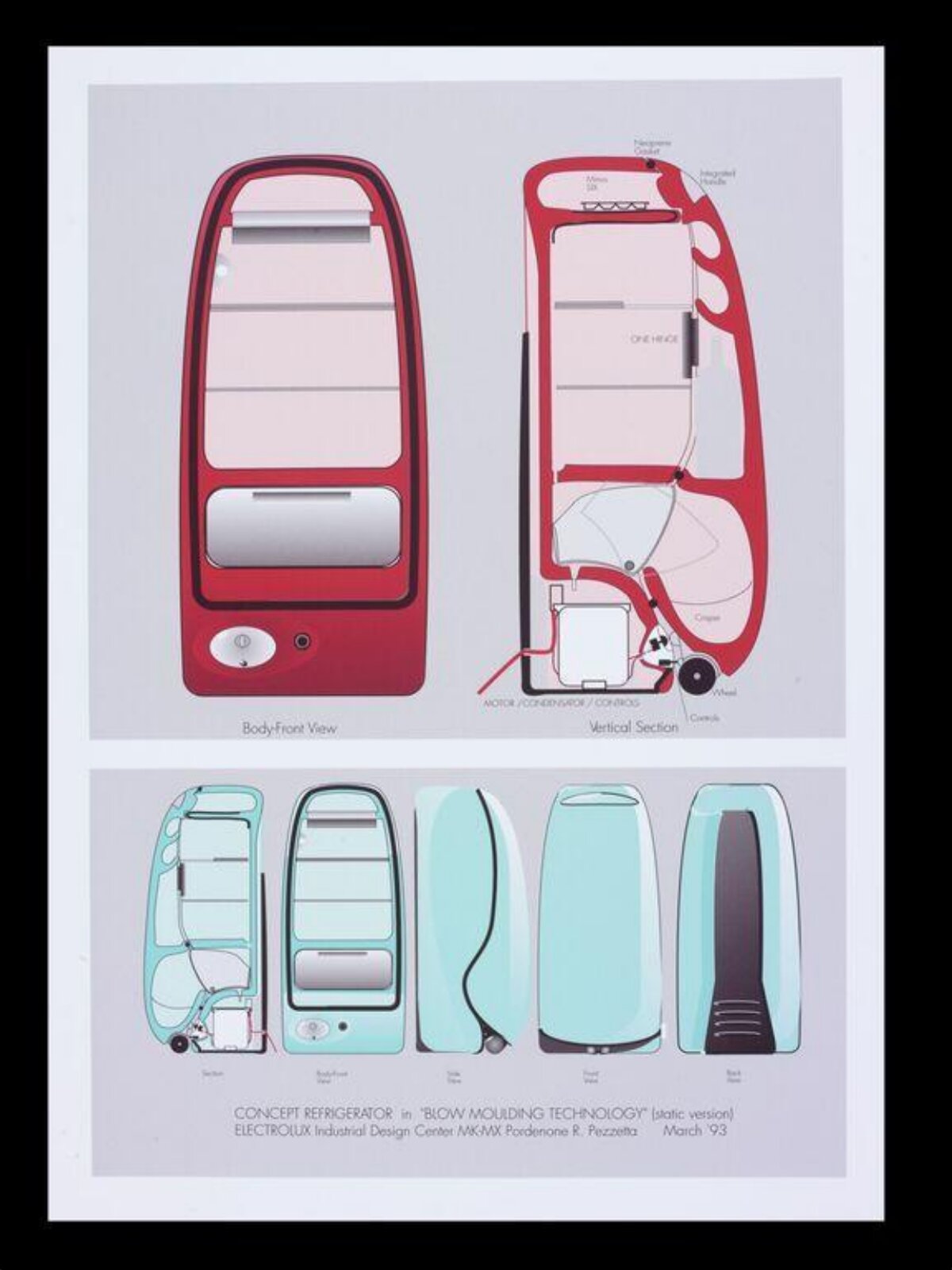 1993 Concept Refrigerator Design Drawing