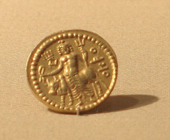 Ancient Gold Coin on Display