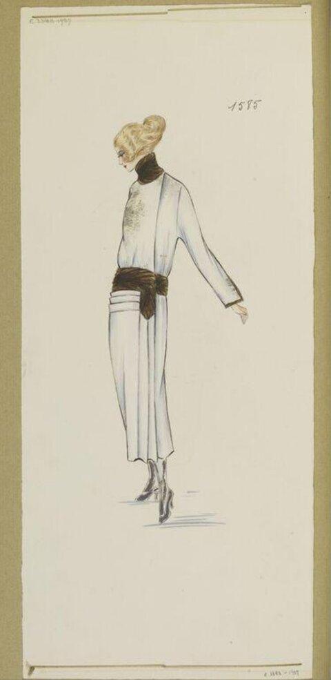 Vintage Women's Fashion Sketch