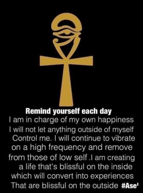 Daily Positive Affirmation with Ankh Symbol