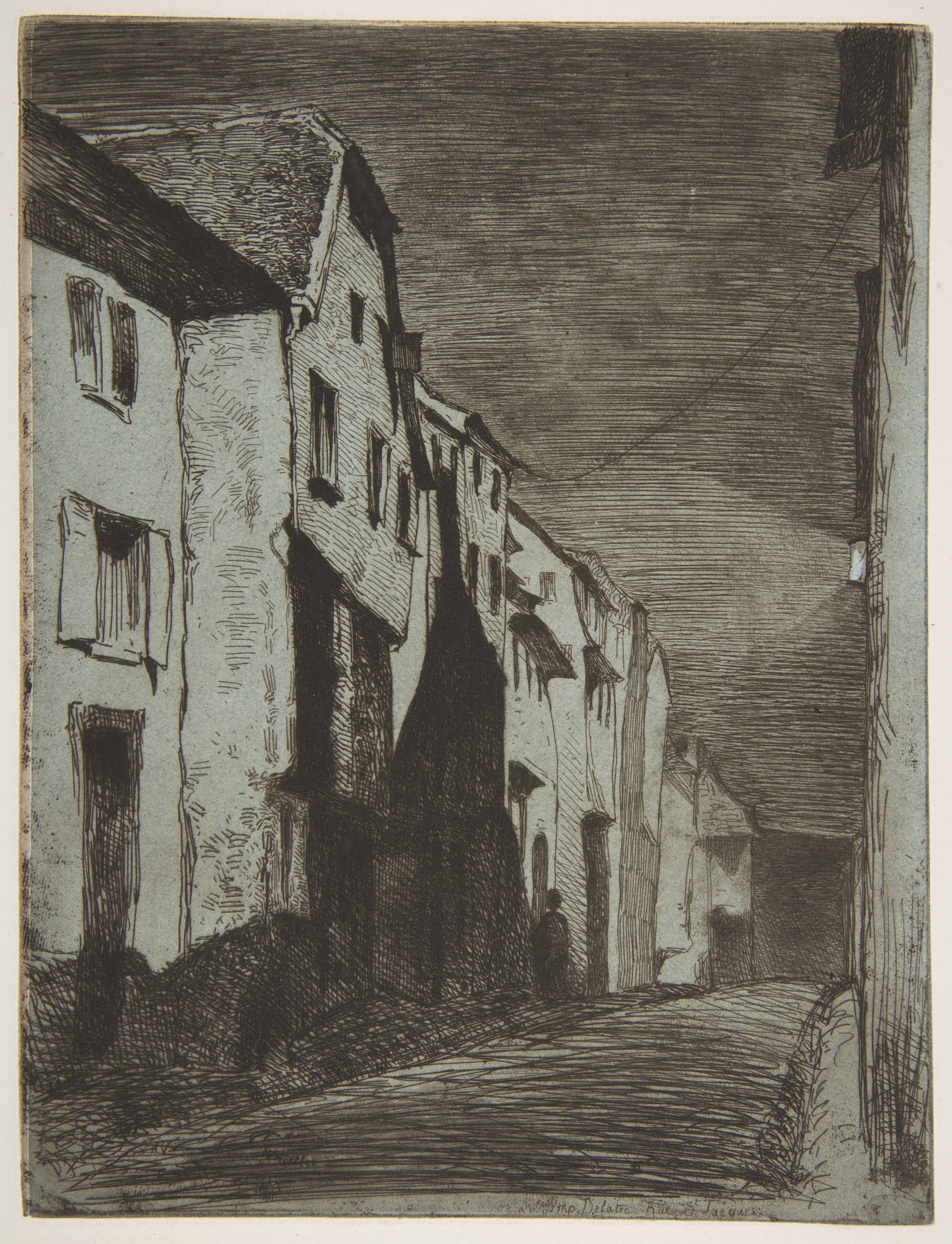 Old Narrow Street Etching
