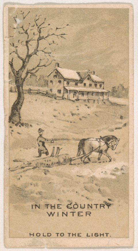 Country Winter Vintage Illustration