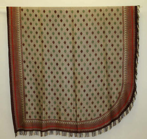 Vintage Patterned Woven Shawl