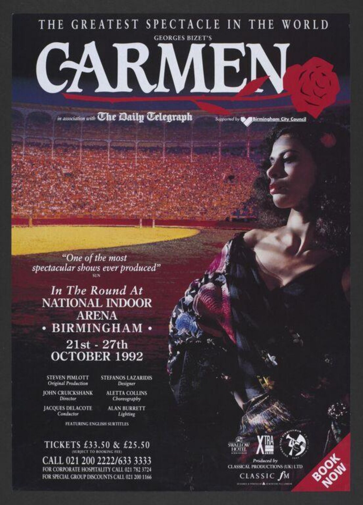 1992 Carmen Opera Performance Poster