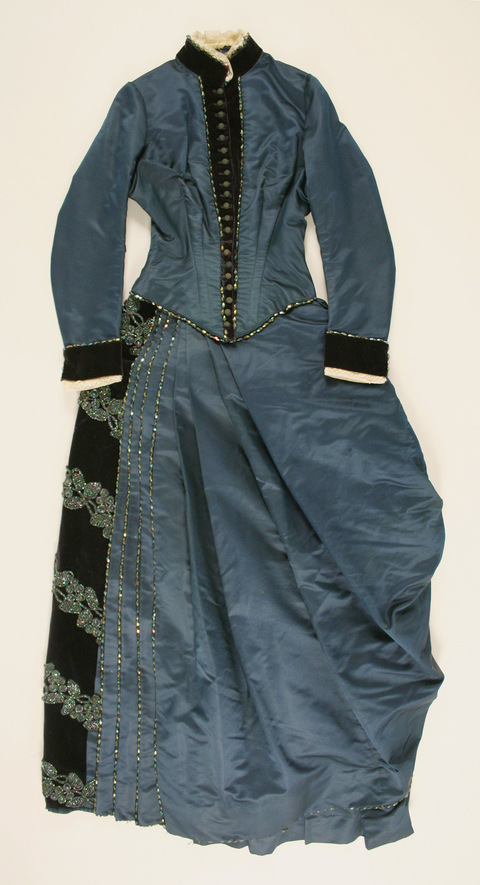 Antique Blue Victorian Two-Piece Dress
