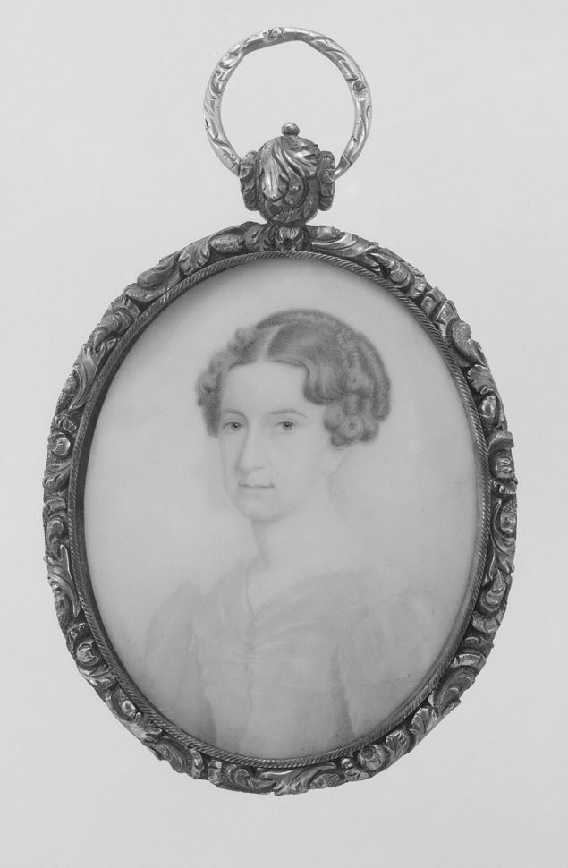 Oval Framed Miniature Portrait of a Woman