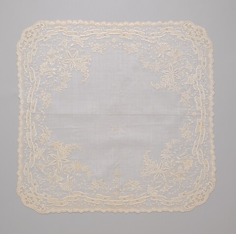 Vintage Embroidered Lace Handkerchief