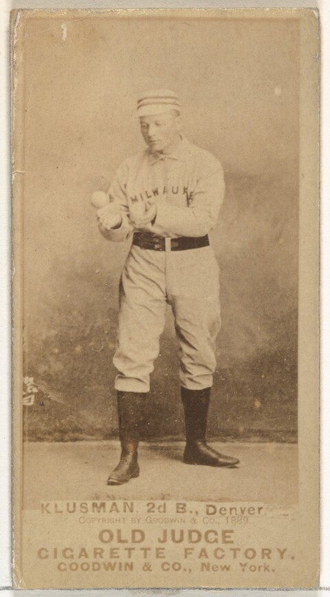 1889 Old Judge Baseball Cigarette Card