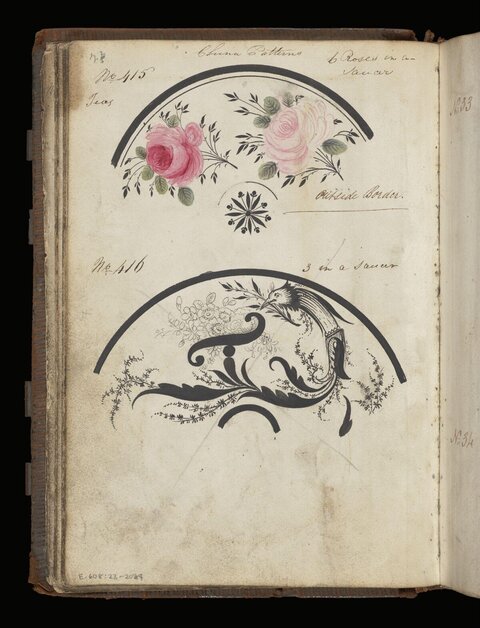 Vintage Ceramic Pattern Design Sketches
