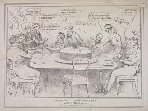 1830 Twelfth Cake Political Cartoon