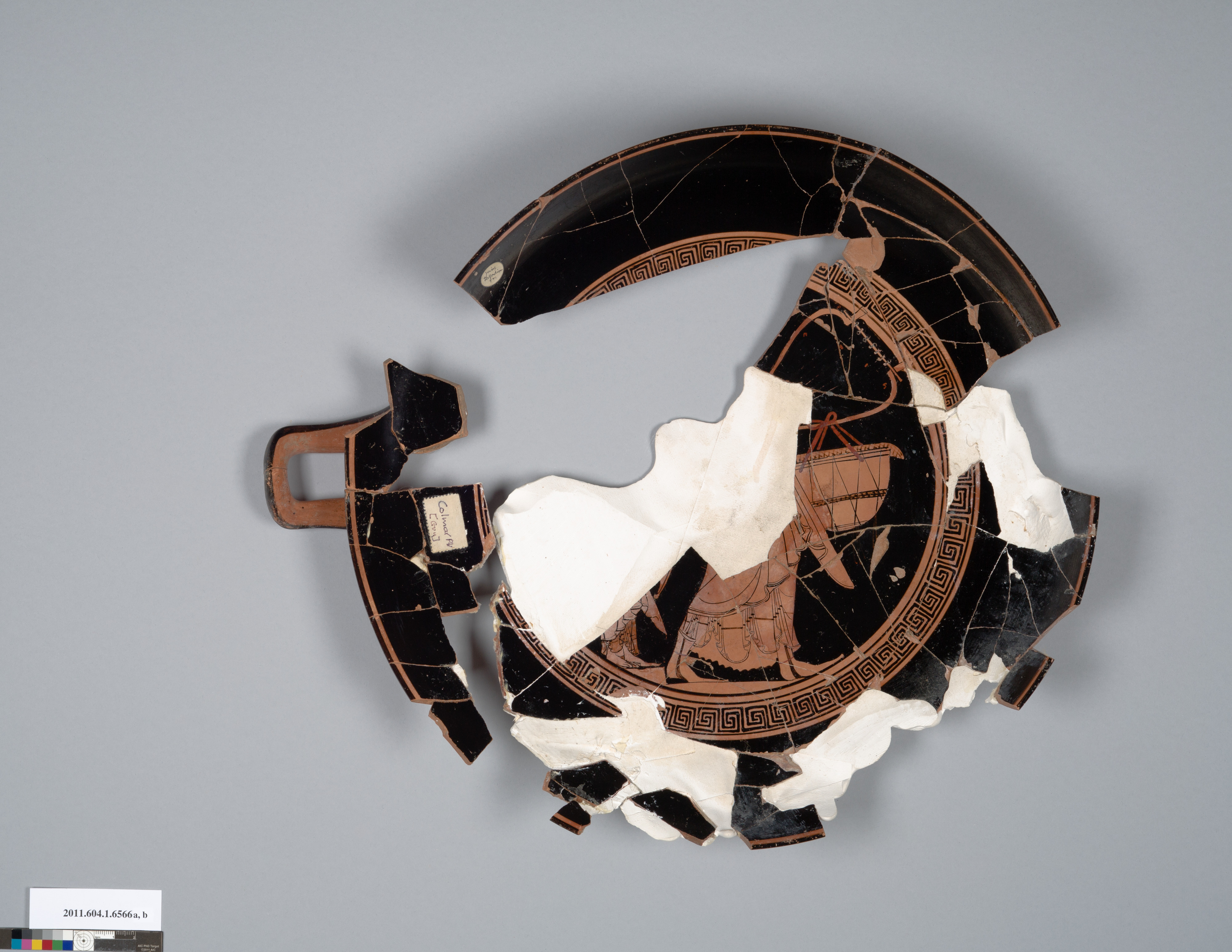 Fragmented Ancient Greek Pottery Dish