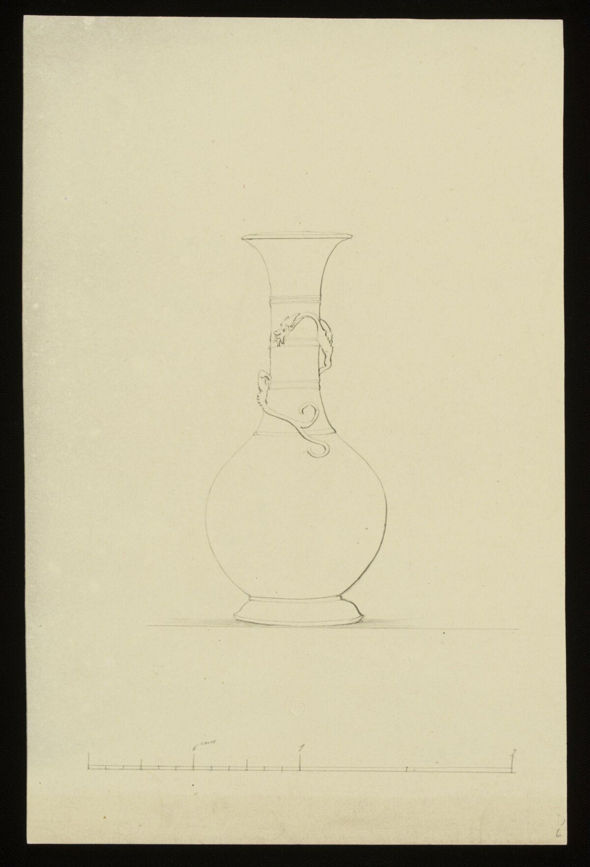 Line Sketch of Dragon Vase