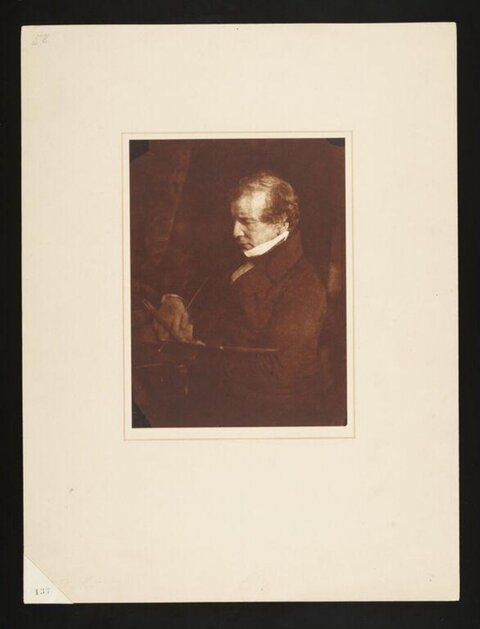 Sepia Portrait of a Working Artist