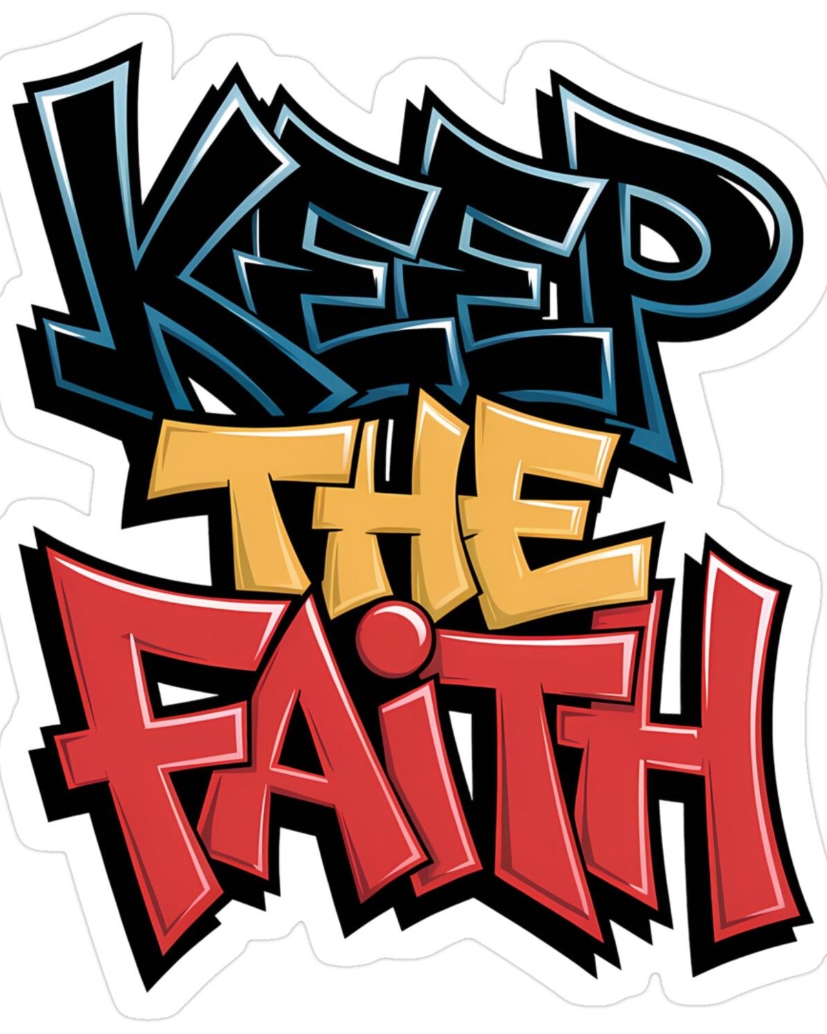 Keep The Faith Graffiti Text Art