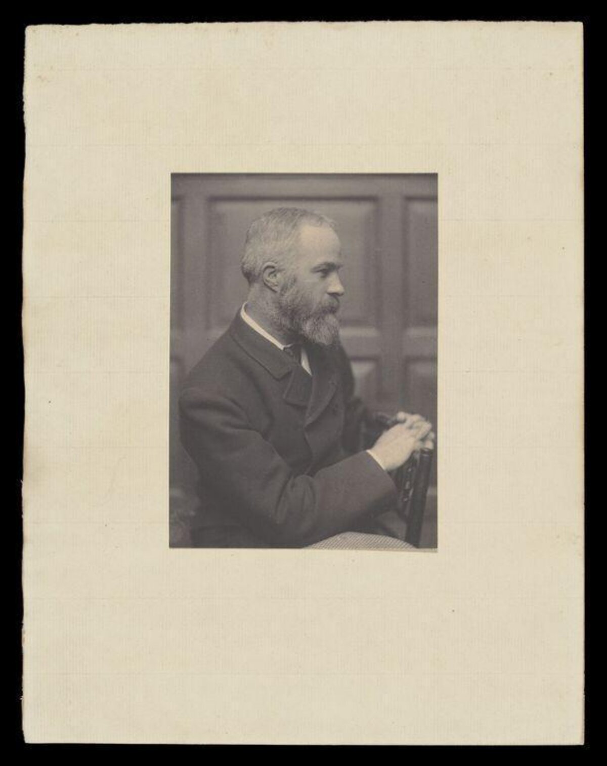 Vintage Portrait of Seated Bearded Man